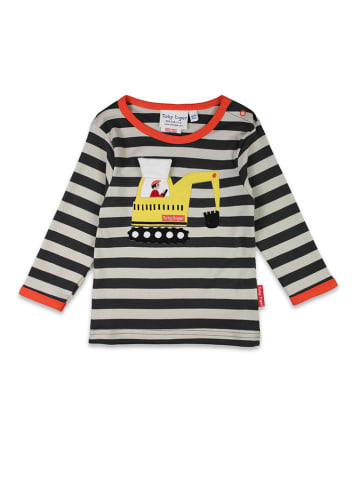 Toby Tiger Longsleeve in Schwarz/ Grau