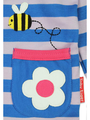 Toby Tiger Longsleeve in Blau/ Creme