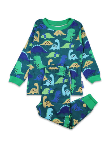 Toby Tiger Pyjama in Grün/ Blau