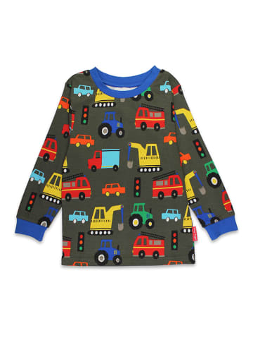 Toby Tiger Pyjama in Anthrazit/ Bunt