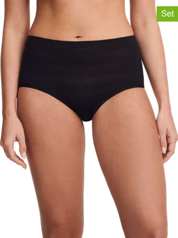 Chantelle Pełne figi high waist (2 pary) w kolorze czarnym