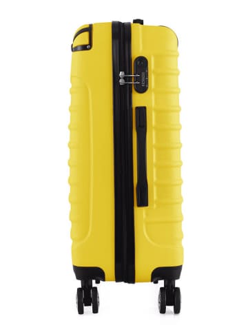 Geographical Norway 5tlg. Hardcase-Trolleyset "Shock" in Gelb