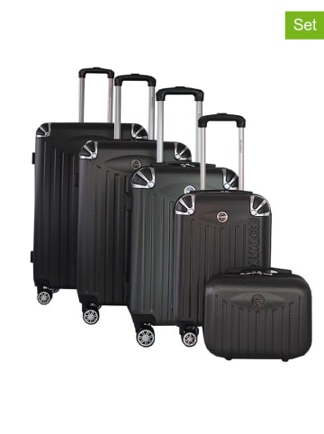 Geographical Norway 5-delige hardcase-trolleyset "Softless" antraciet