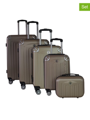 Geographical Norway 5tlg. Hardcase-Trolleyset "Softless" in Khaki