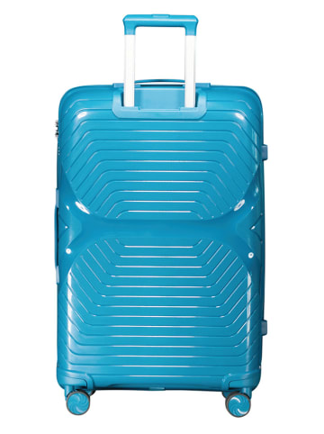 Geographical Norway 3-delige hardcase-trolleyset "Silkovette" blauw