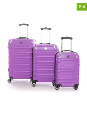 Geographical Norway 3tlg. Hardcase-Trolleyset "Sourcing" in Lila