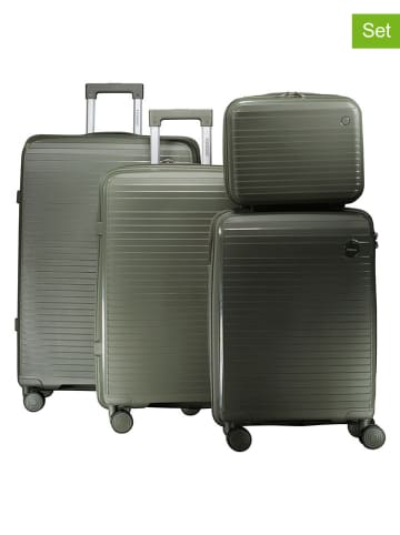 Geographical Norway 4tlg. Hardcase-Trolleyset "Solvable" in Khaki