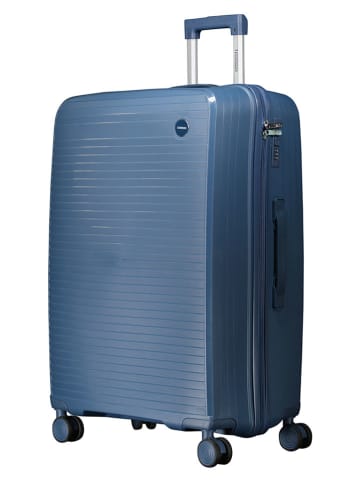 Geographical Norway 4-delige hardcase-trolleyset "Solvable" blauw