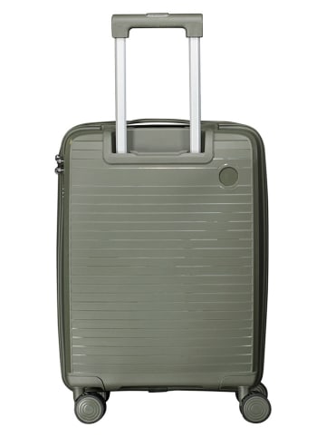 Geographical Norway Hardcase-Trolley "Solvable" in Khaki - (B)34 x (H)53 x (T)21 cm