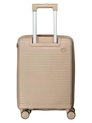 Geographical Norway Hardcase-Trolley "Solvable" in Beige - (B)34 x (H)53 x (T)21 cm
