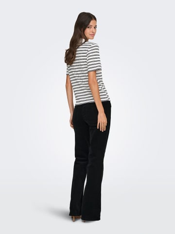 JDY Poloshirt "Helga" in Weiß/ Schwarz