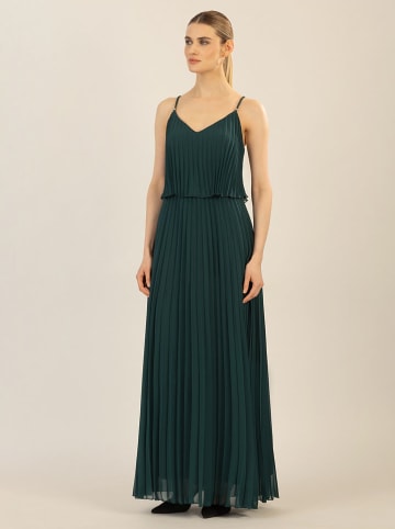 APART Plisseekleid in Dunkelgrün