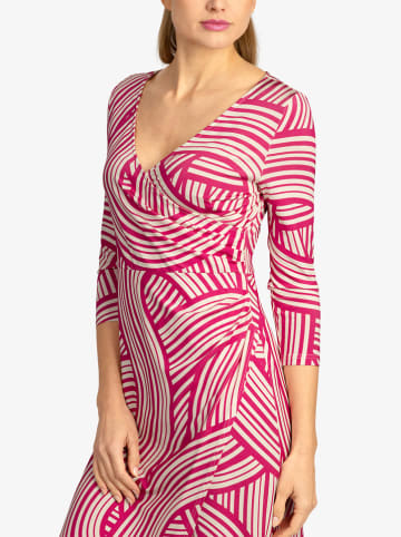 APART Kleid in Pink/ Weiß