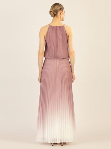 APART Plisseekleid in Altrosa/ Weiß