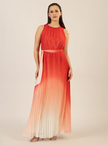 APART Plisseekleid in Koralle/ Weiß