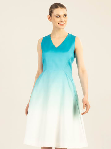 APART Kleid in Türkis/ Weiß