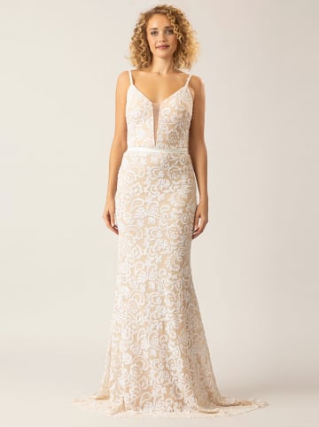 APART Sukienka w kolorze biało-beżowym