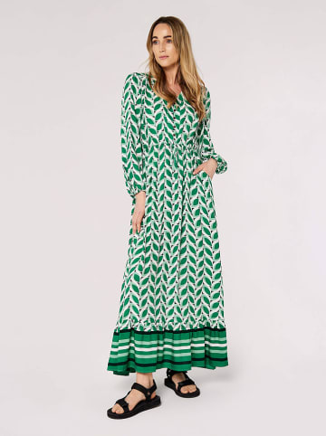 Apricot Kleid in Grün