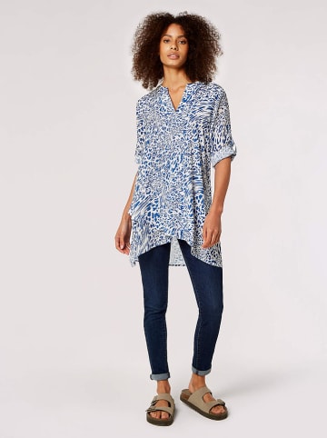 Apricot Bluse in Weiß/ Blau