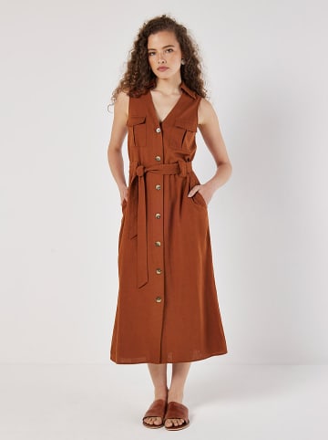 Apricot Kleid in Hellbraun
