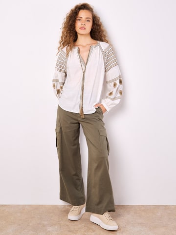 Apricot Bluse in Weiß