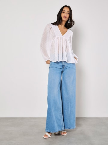 Apricot Bluse in Weiß