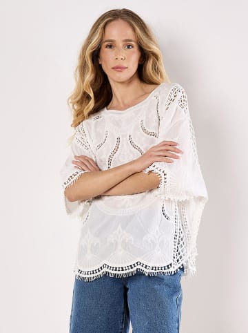 Apricot Bluse in Weiß