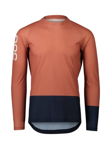 POC Koszulka kolarska "MTB Pure" w kolorze pomarańczowo-czarnym