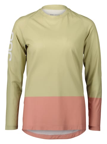 POC Koszulka kolarska "Pure" w kolorze zielonym