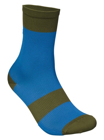 POC Skarpety kolarskie "Y's Essential" w kolorze oliwkowo-niebieskim