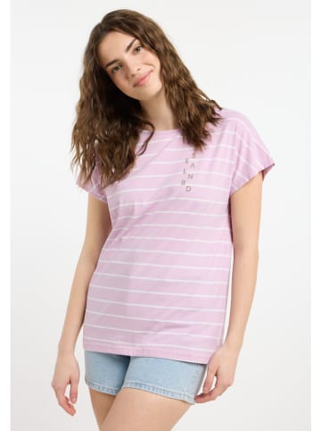 ELBSAND Shirt "Selma" in Rosa/ Weiß