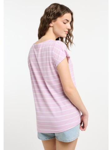 ELBSAND Shirt "Selma" in Rosa/ Weiß