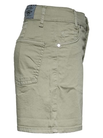 Blue Effect Shorts in Khaki