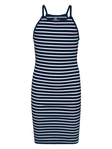 Blue Effect Kleid in Dunkelblau/ Weiß