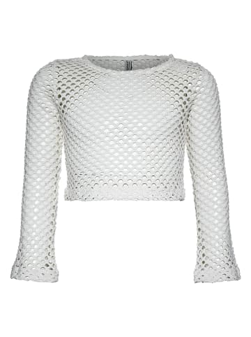 Blue Effect Longsleeve in Weiß