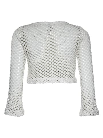 Blue Effect Longsleeve in Weiß