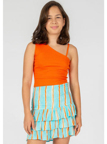 Blue Effect Top in Orange