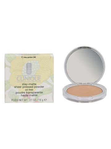Clinique Poeder "Stay-Matte Sheer Pressed Powder - #17 Stay Golden", 7,6 g