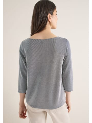 Cecil Longsleeve in Dunkelblau/ Weiß