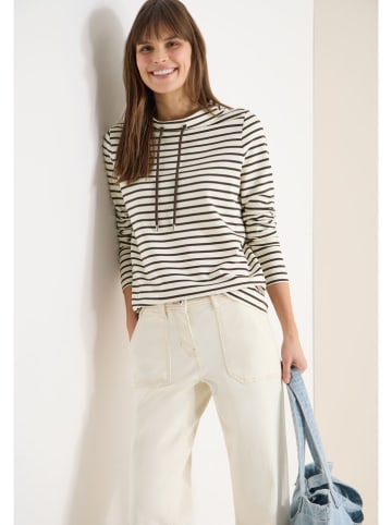 Cecil Sweatshirt in Creme/ Braun