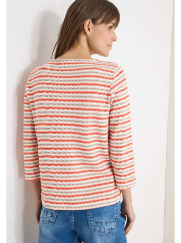 Cecil Koszulka w kolorze beżowo-biało-pomarańczowym