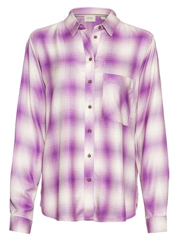 Camel Active Hemd in Creme/ Lila