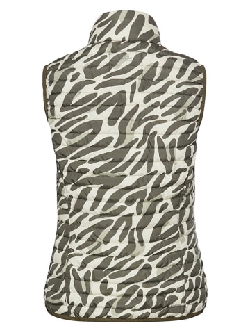 Camel Active Doorgestikte bodywarmer wit/kaki