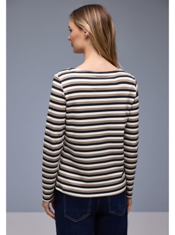 Street One Koszulka w kolorze granatowo-szarobrązowym