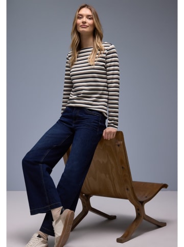 Street One Koszulka w kolorze granatowo-szarobrązowym