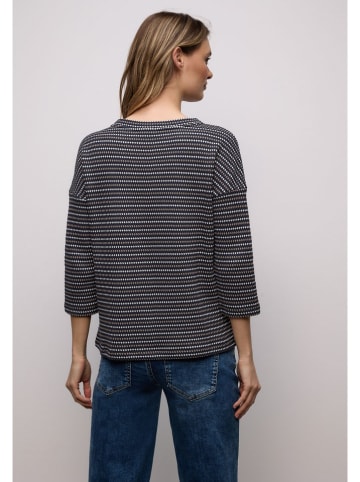 Street One Longsleeve donkerblauw/taupe