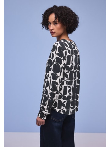 Street One Bluzka w kolorze granatowo-białym