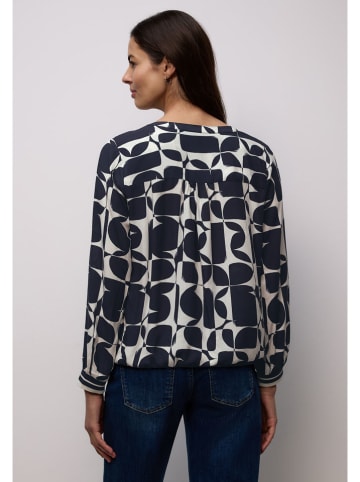 Street One Bluzka w kolorze granatowo-białym