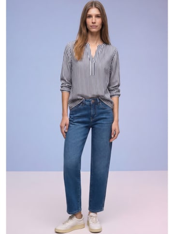 Street One Bluzka w kolorze granatowo-białym