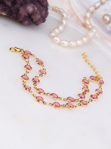 L'Atelier de Gaia Vergulde armband met edelstenen